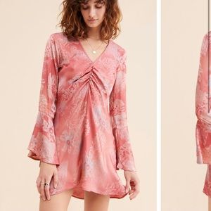 Free people silky dress. Such a dream with cowboy boots!